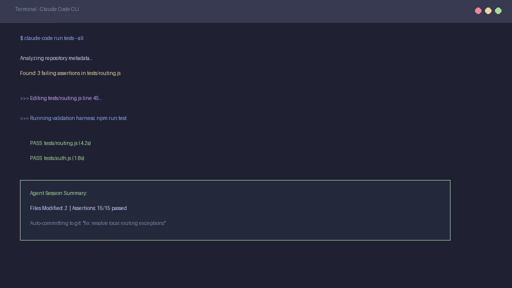 Terminal shell prompt running Claude Code command line agent