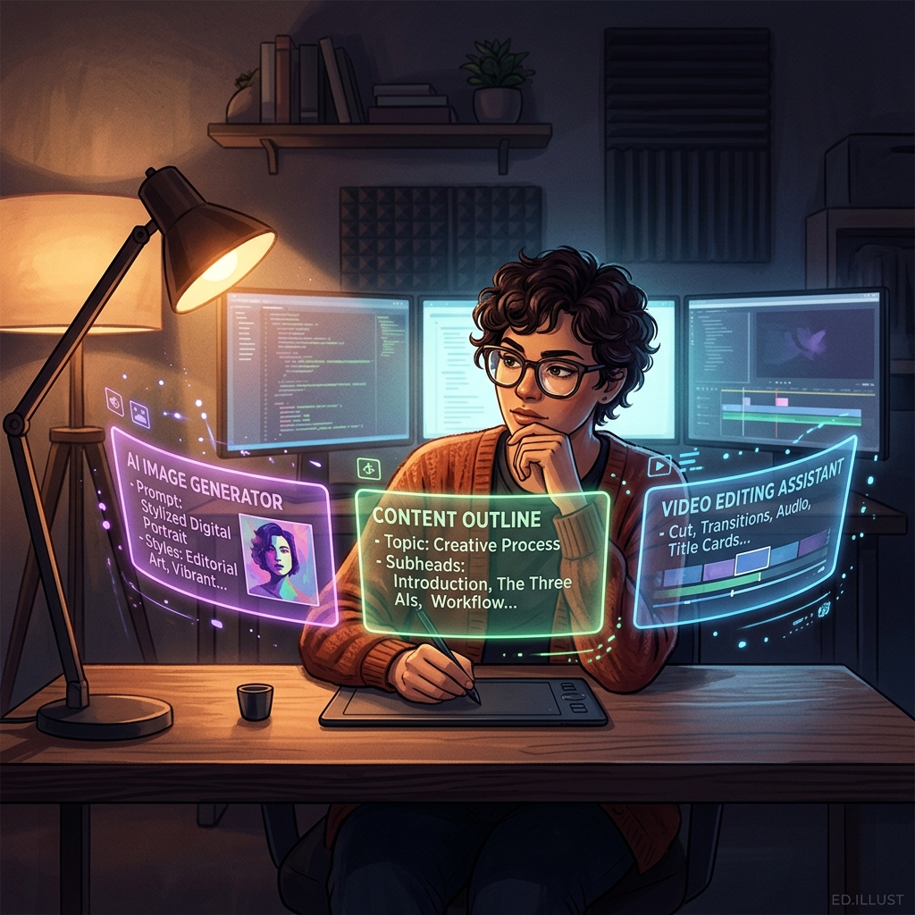 A content creator choosing between Claude, ChatGPT, and Gemini AI writing tools in 2026