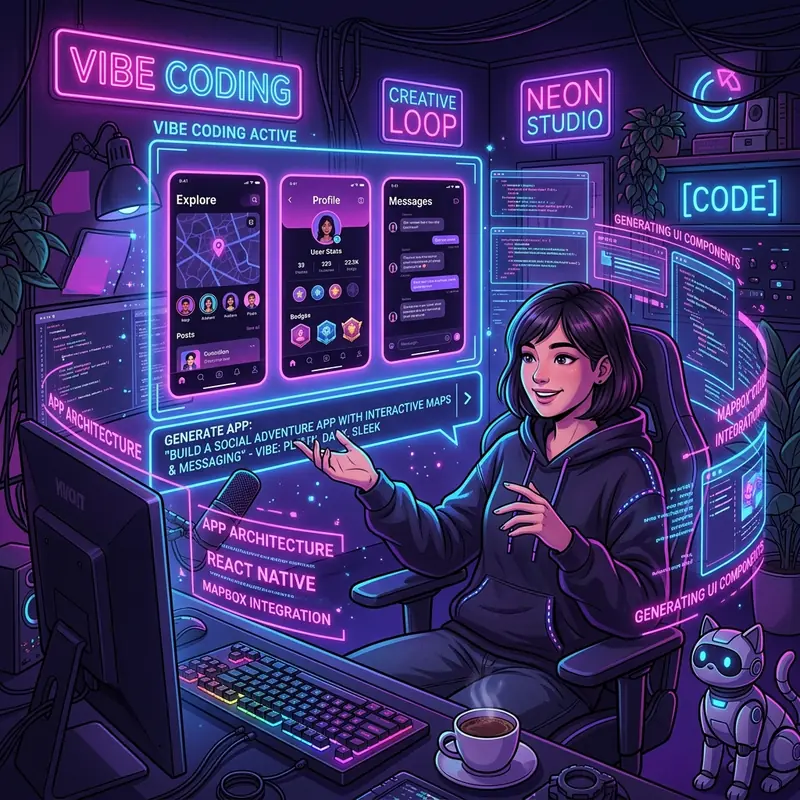 Related visual asset for: Vibe Coding: How to Build Real Apps with AI in 2026